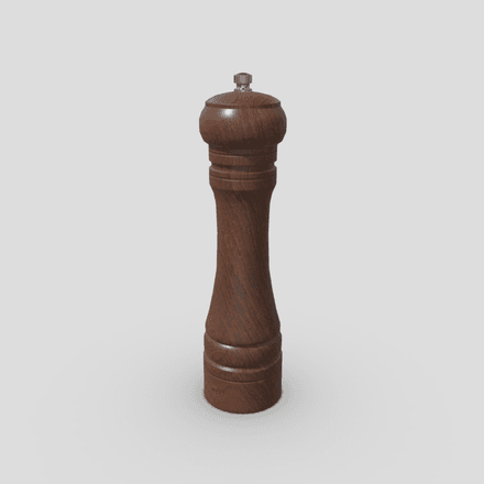 Pepper Mill 2 - low poly PBR 3d model