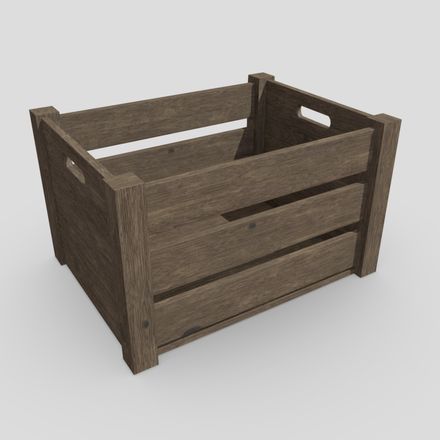 CC0 - Crate 6 - low poly PBR 3d model