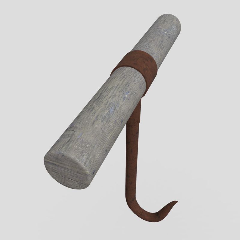 Meat Hook 2 - low poly PBR 3d model