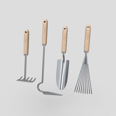 Hand Gardening Tools Pack - low poly PBR 3d model