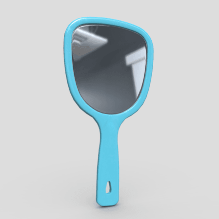 Hand Mirror 3 - low poly PBR 3d model