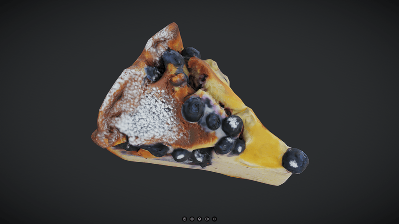 Fruit Cake Slice - low poly PBR 3d model