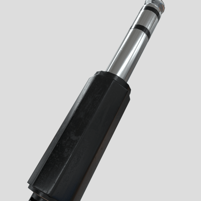 Jack Plug 2 - low poly PBR 3d model