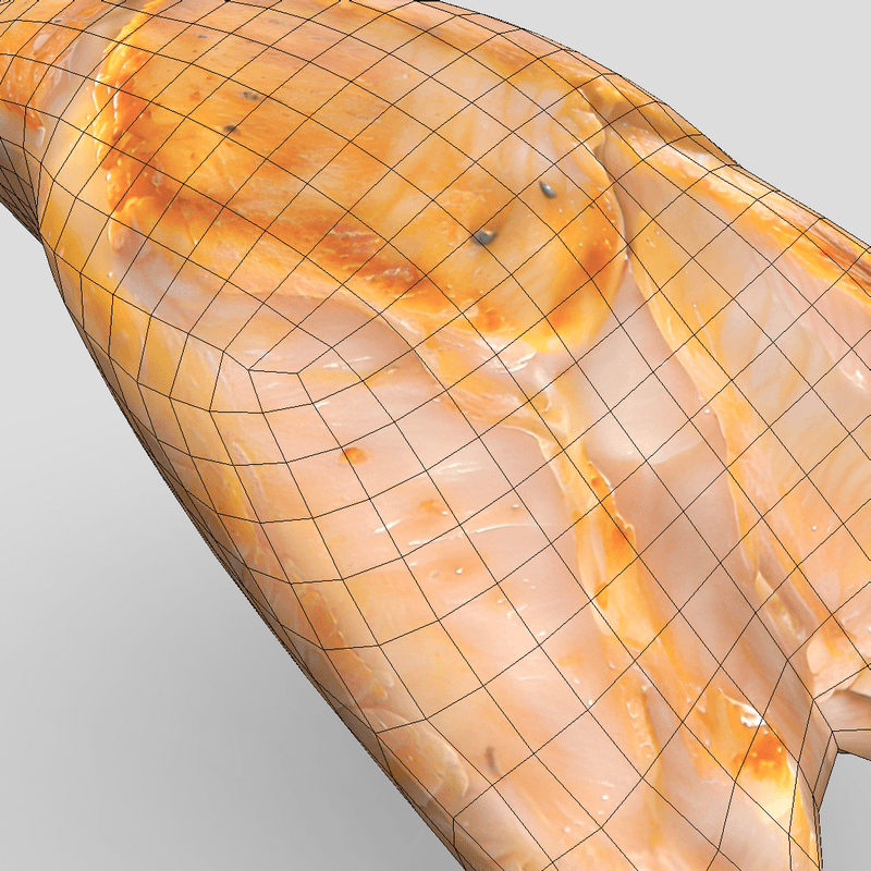 CC0 - Cooked Chicken Breast - low poly PBR 3d model
