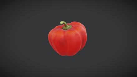 CC0 - Bell Pepper - Red 2 - low poly PBR 3d model