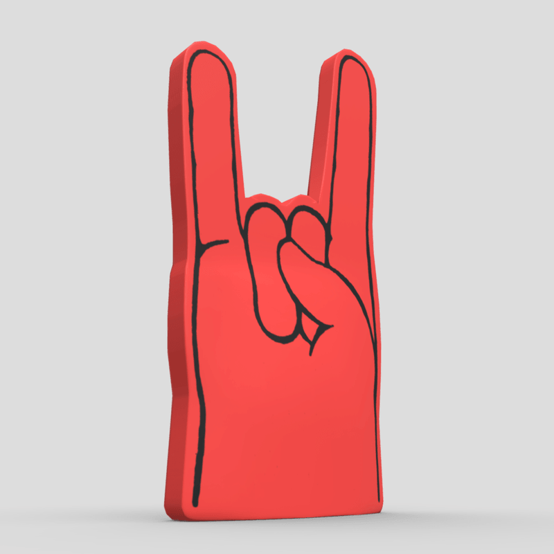 Foam Finger 3 - low poly PBR 3d model