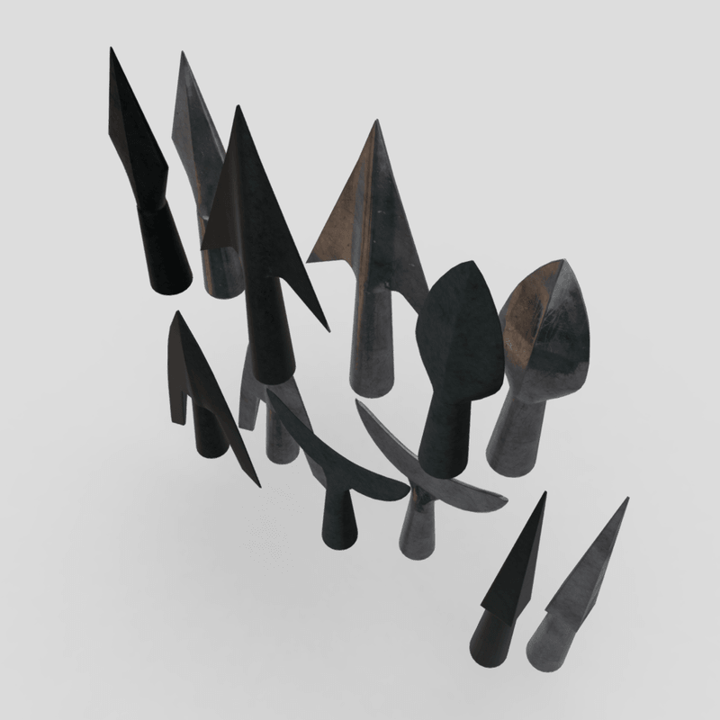 Arrowhead Pack - low poly PBR 3d model