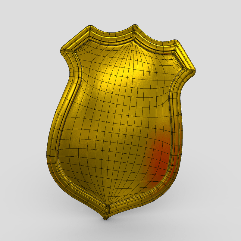 Police Badge - low poly PBR 3d model