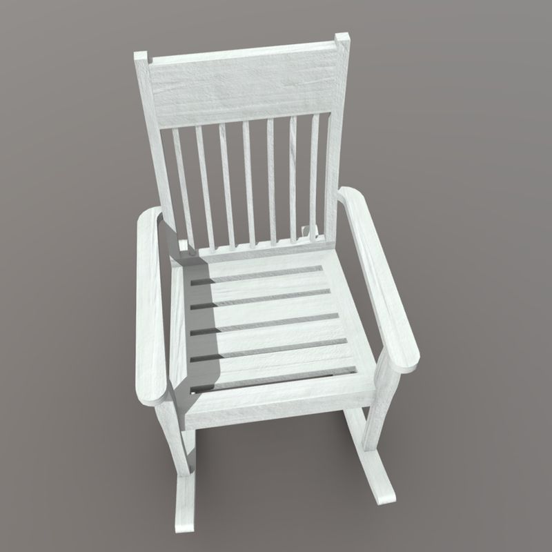 Rocking Chair 1 - low poly PBR 3d model