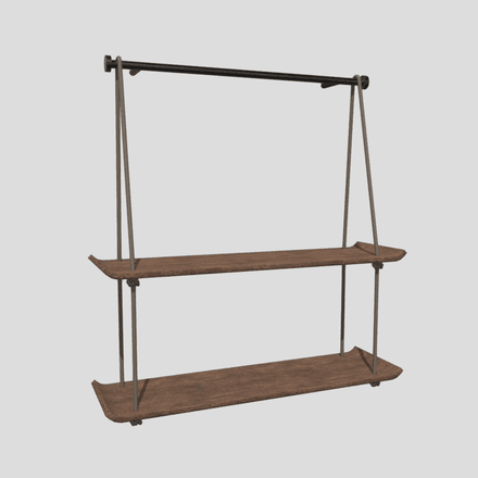 Wall Shelf 5 - low poly PBR 3d model