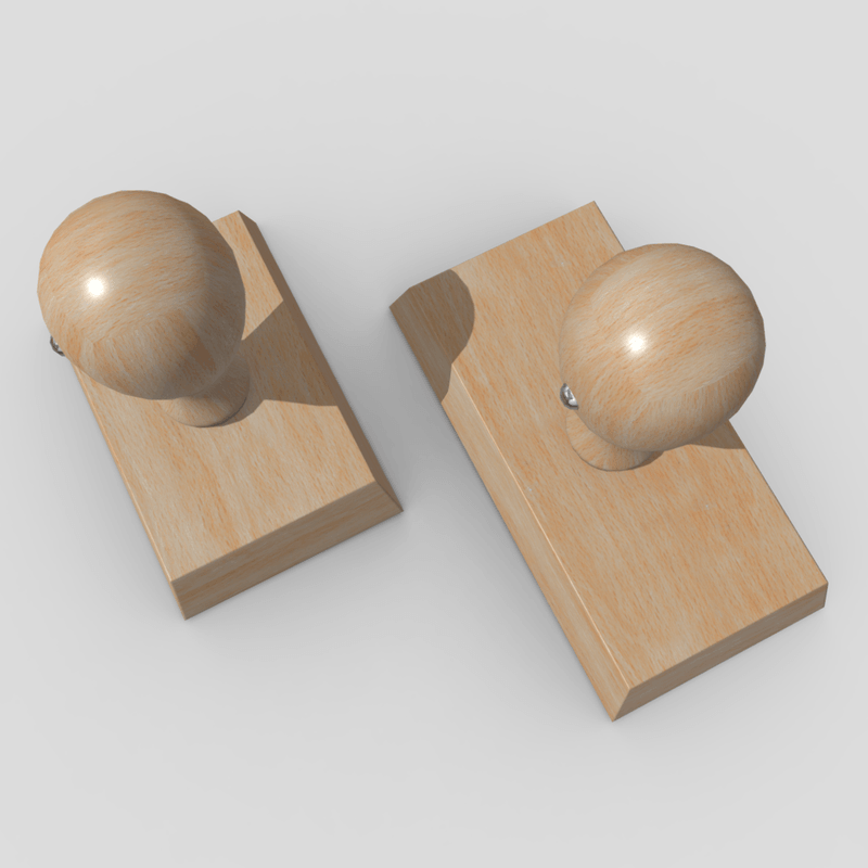 Rubber Stamp 2 - low poly PBR 3d model