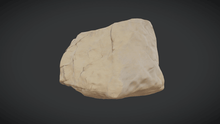 Desert Rock 3 - low poly PBR 3d model