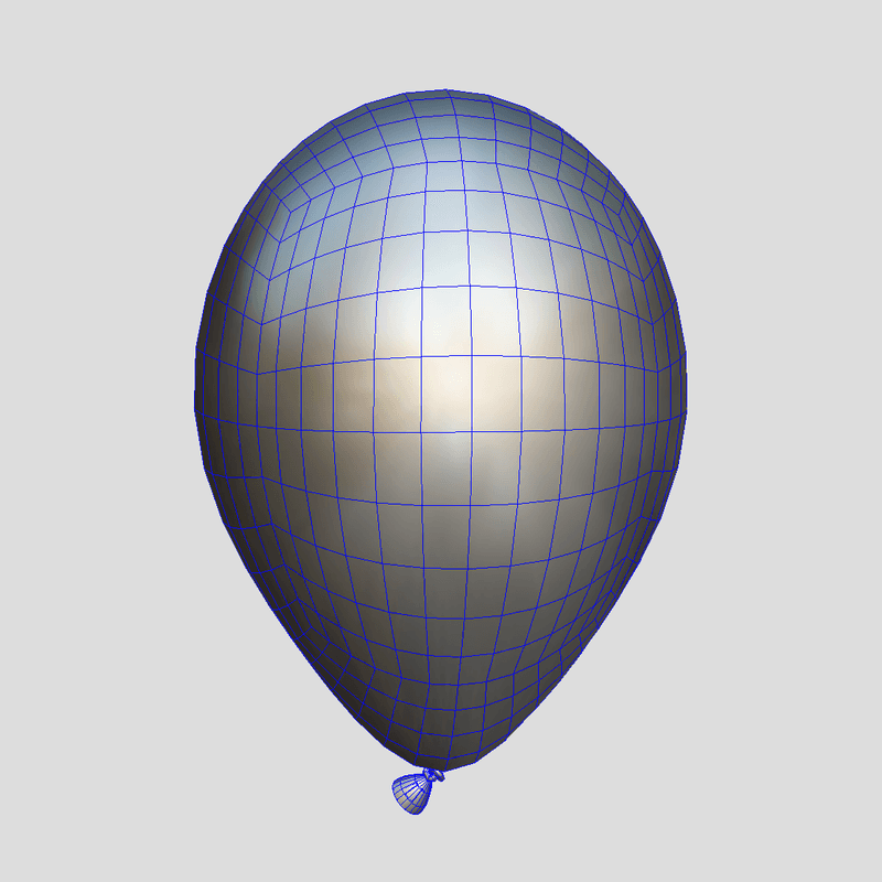 Balloon 2 - low poly PBR 3d model