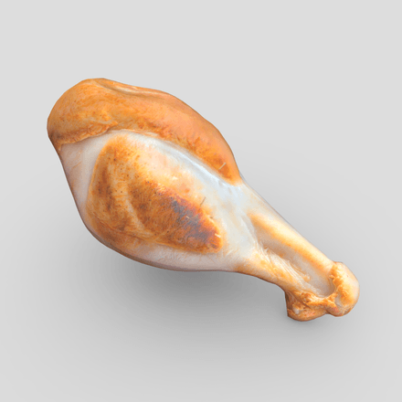 Fried Chicken Leg - low poly PBR 3d model