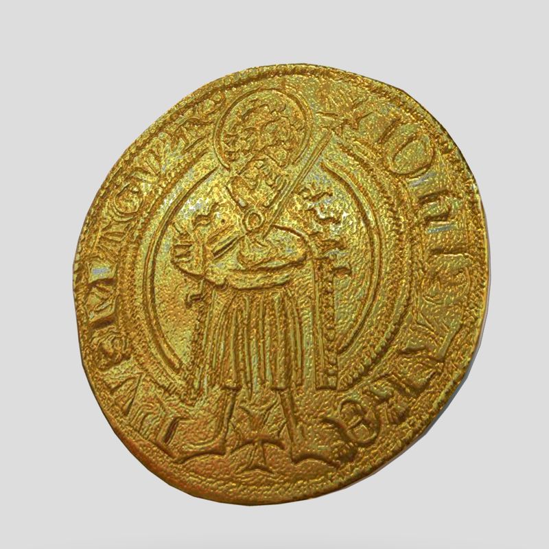 Gold Coin 3 - low poly PBR 3d model