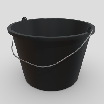 Bucket 6 - low poly PBR 3d model