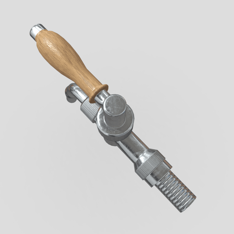 Beer Tap Faucet 3 - low poly PBR 3d model