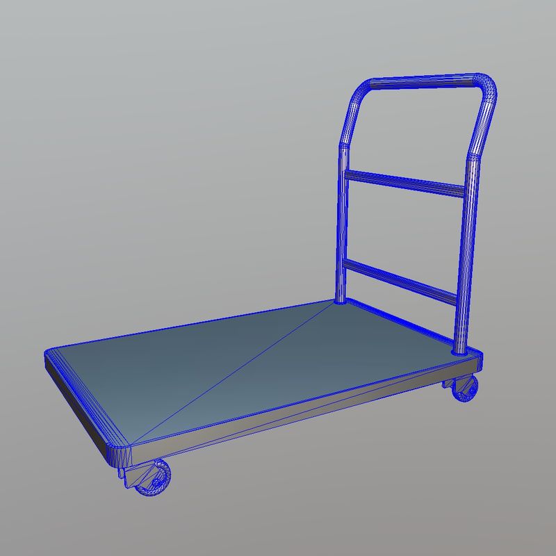 Platform Truck - low poly PBR 3d model
