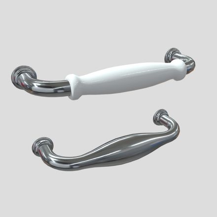 Handle Set 2 - low poly PBR 3d model