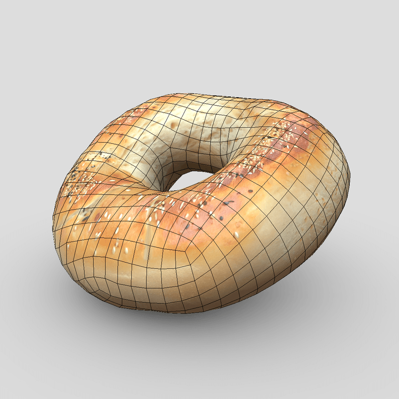 Bagel - low poly PBR 3d model