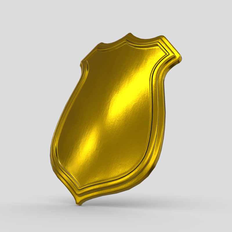 Police Badge - low poly PBR 3d model