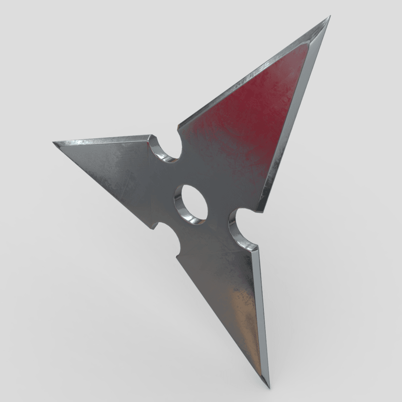 Shuriken 6 - low poly PBR 3d model