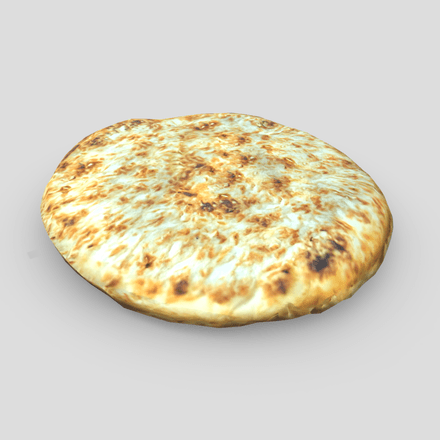 Flatbread - low poly PBR 3d model