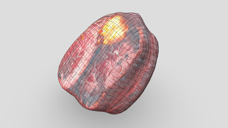 CC0 - Well Done Cooked Steak - low poly PBR 3d model