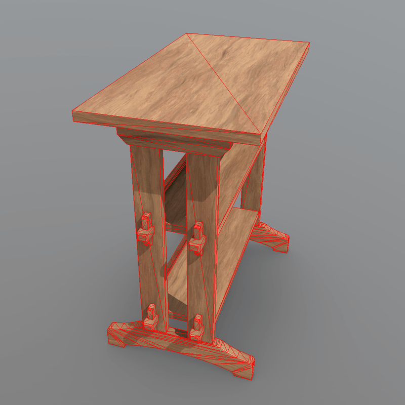 CC0 - Shelf - low poly PBR 3d model