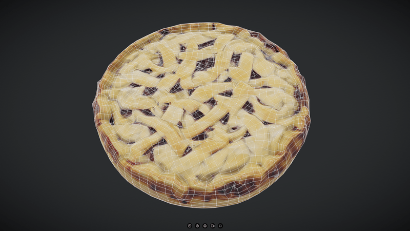 Berry Pie - low poly PBR 3d model