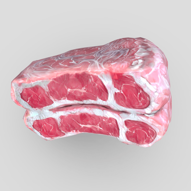 Raw Meat 3 - low poly PBR 3d model