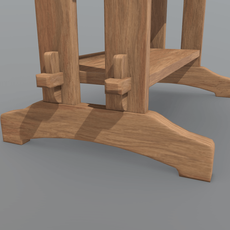 CC0 - Shelf - low poly PBR 3d model