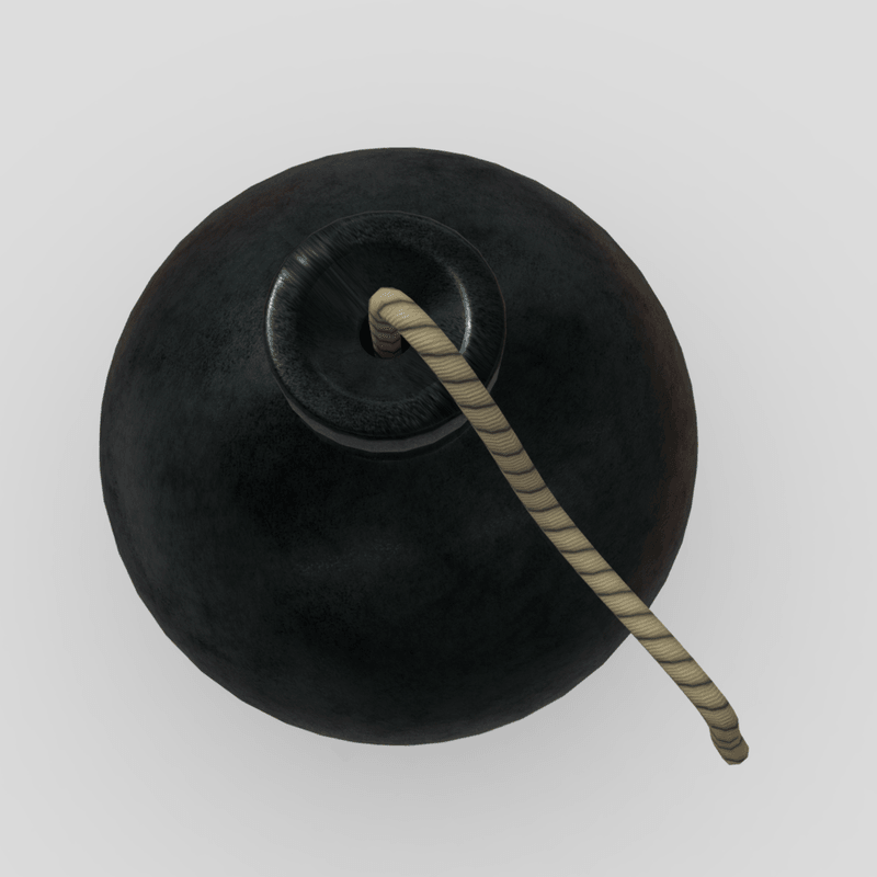 CC0 - Bomb - low poly PBR 3d model