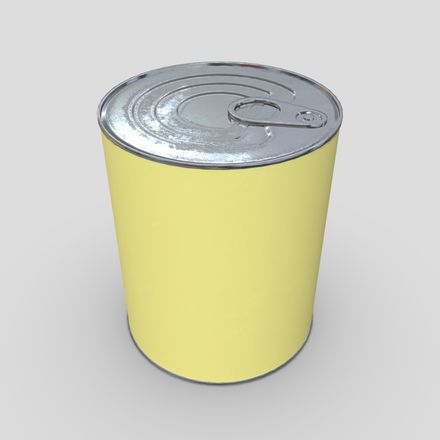 Tin Can 3 - low poly PBR 3d model