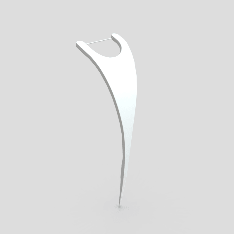Dental Floss Pick 3 - low poly PBR 3d model