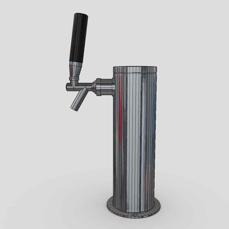 CC0 - Beer Tap - low poly PBR 3d model