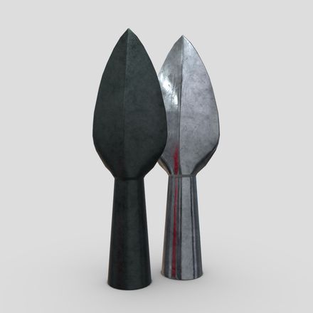 CC0 Arrowhead 3 - low poly PBR 3d model