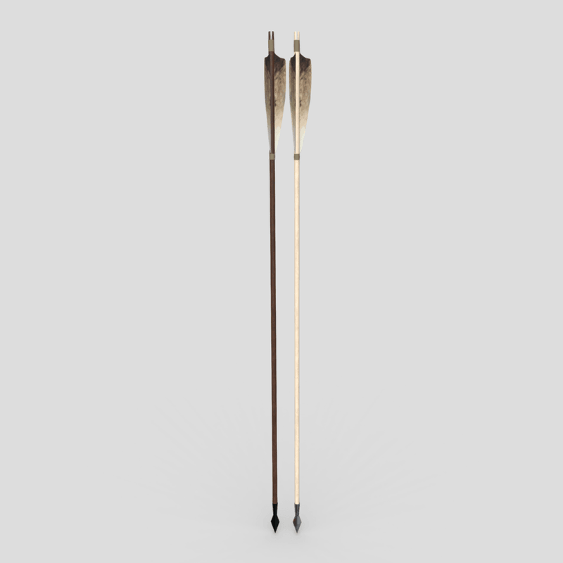 Wooden Arrow 1 - low poly PBR 3d model