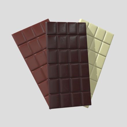 Chocolate Bars - low poly PBR 3d model