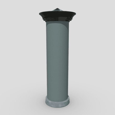 Advertising Column 3 - low poly PBR 3d model