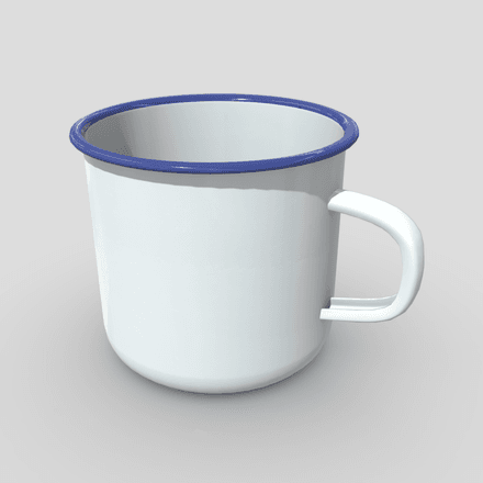 Mug 8 - low poly PBR 3d model