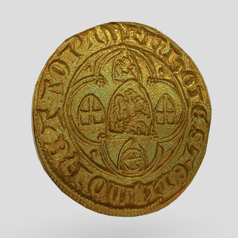 Gold Coin 3 - low poly PBR 3d model