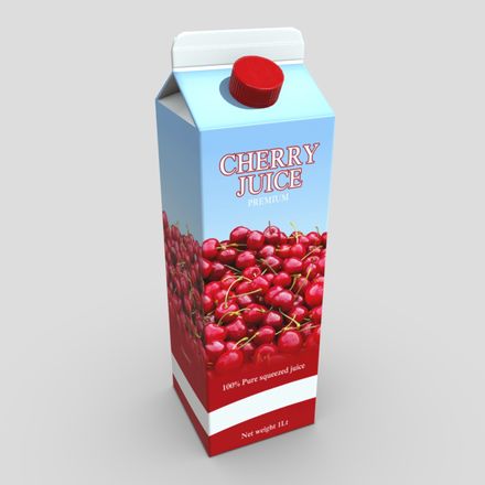 Cherry Juice - low poly PBR 3d model