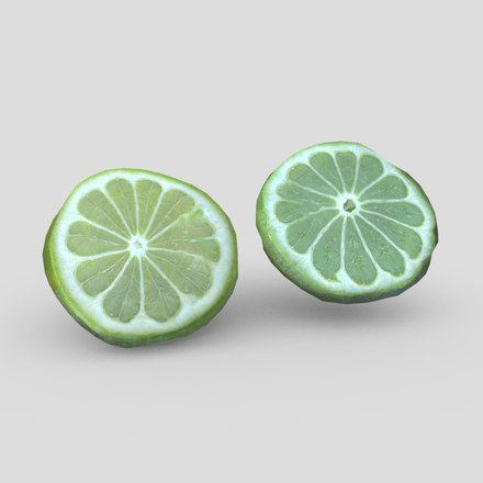 Slice Of Lime - low poly PBR 3d model