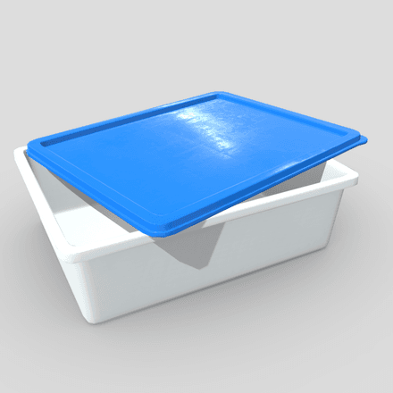 Food Container - low poly PBR 3d model