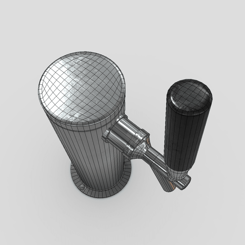 CC0 - Beer Tap - low poly PBR 3d model