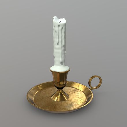 Candle Holder 2 - low poly PBR 3d model