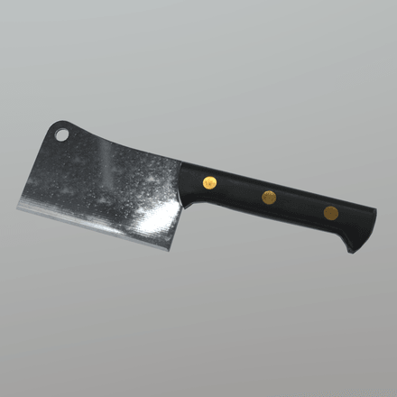 CC0 - Cleaver - low poly PBR 3d model