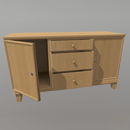 CC0 - Cabinet - low poly PBR 3d model