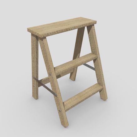 Stepladder - low poly PBR 3d model